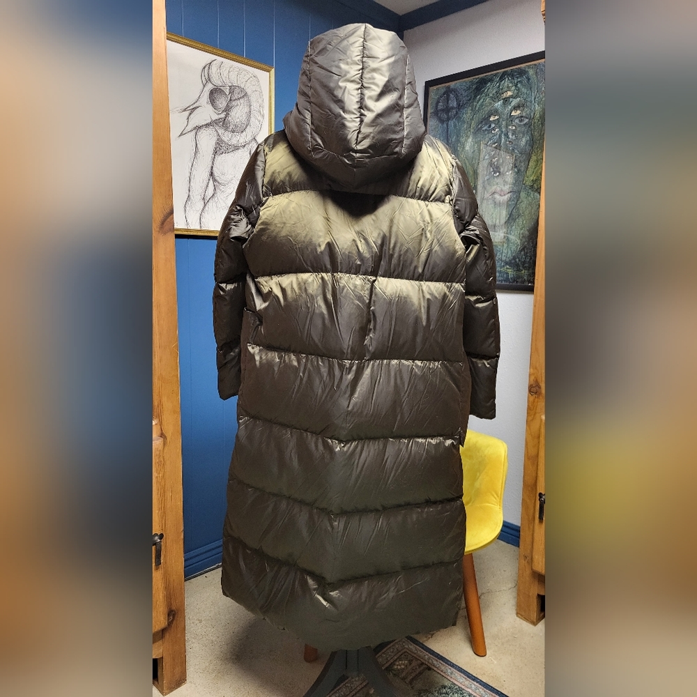 Nap Green Lightweight Quilted Shell Down Coat Size L - Picture 9 of 15